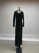 Green Sequins Gown