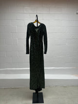 Green Sequins Gown