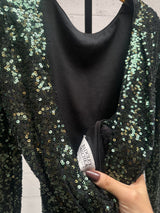 Green Sequins Gown