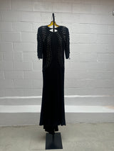 Black Lace Up Gown