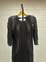 Black Lace Up Gown
