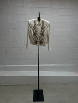 Embellished White Blazer Worn to Meet the Queen