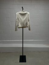 Embellished White Blazer Worn to Meet the Queen