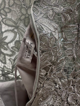 Silver Lace Evening Dress