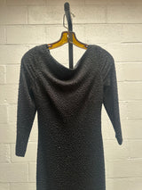 Black Cowl Neck Evening Gown