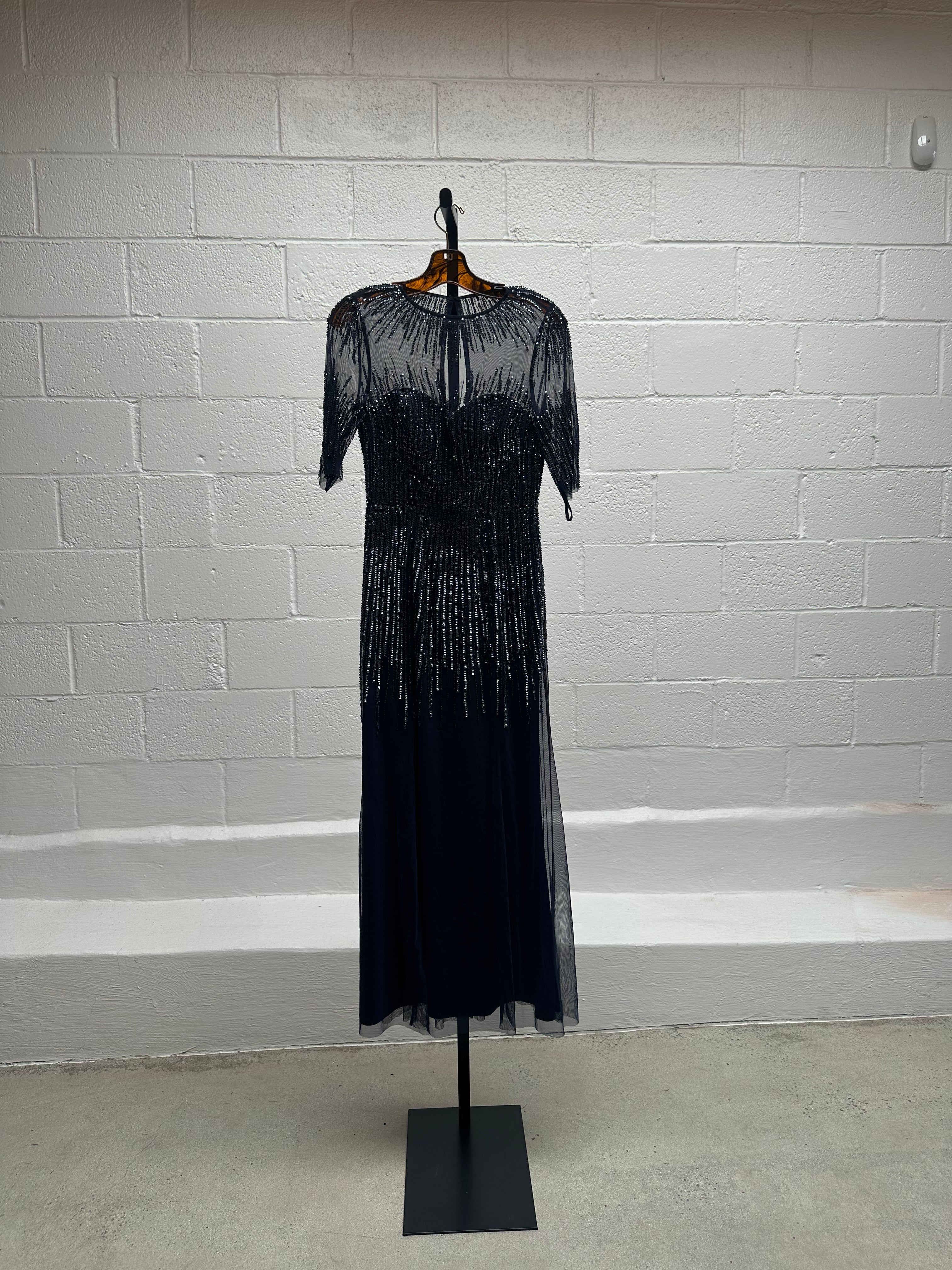 Black Beaded Cocktail Dress