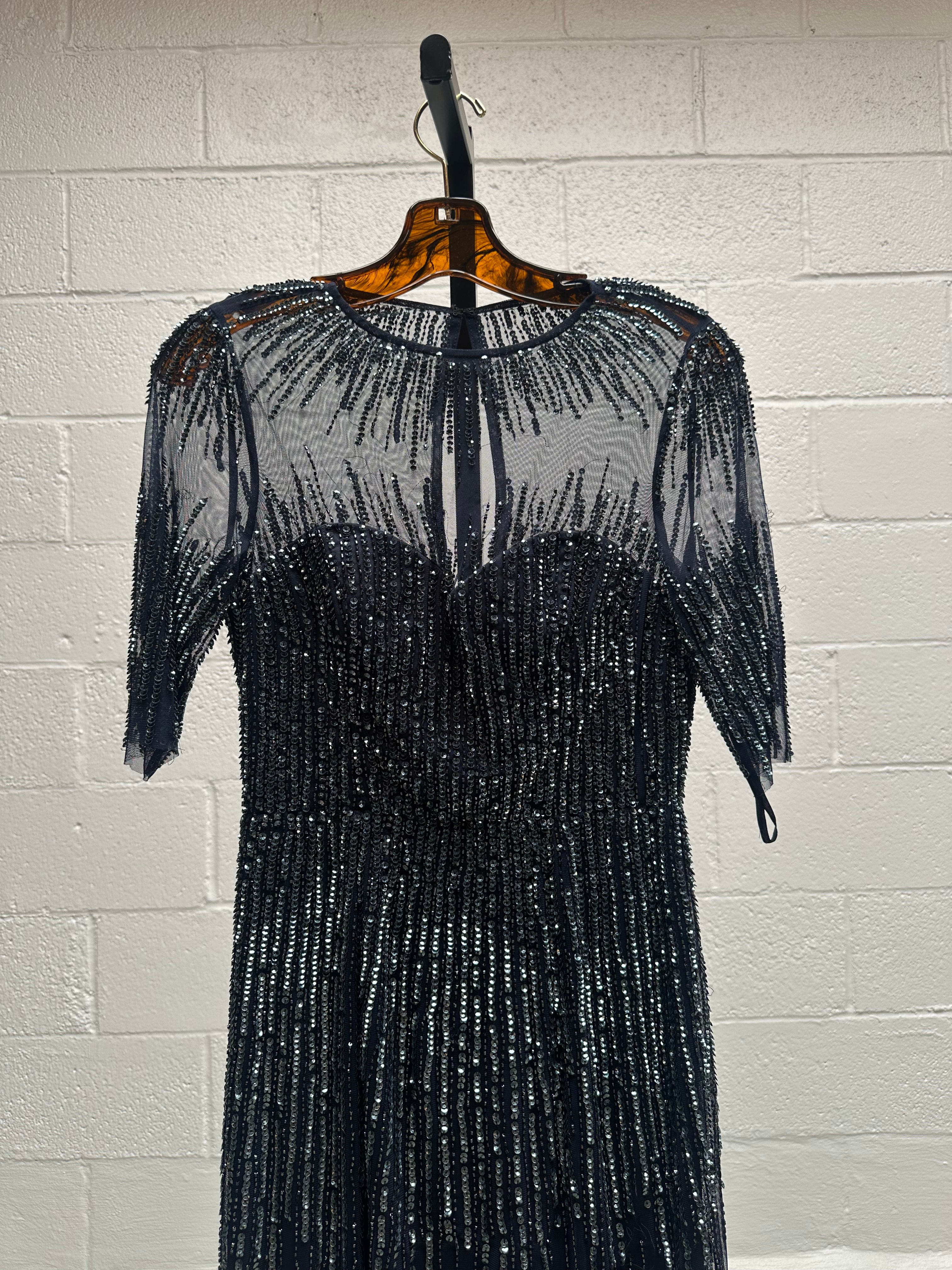 Black Beaded Cocktail Dress