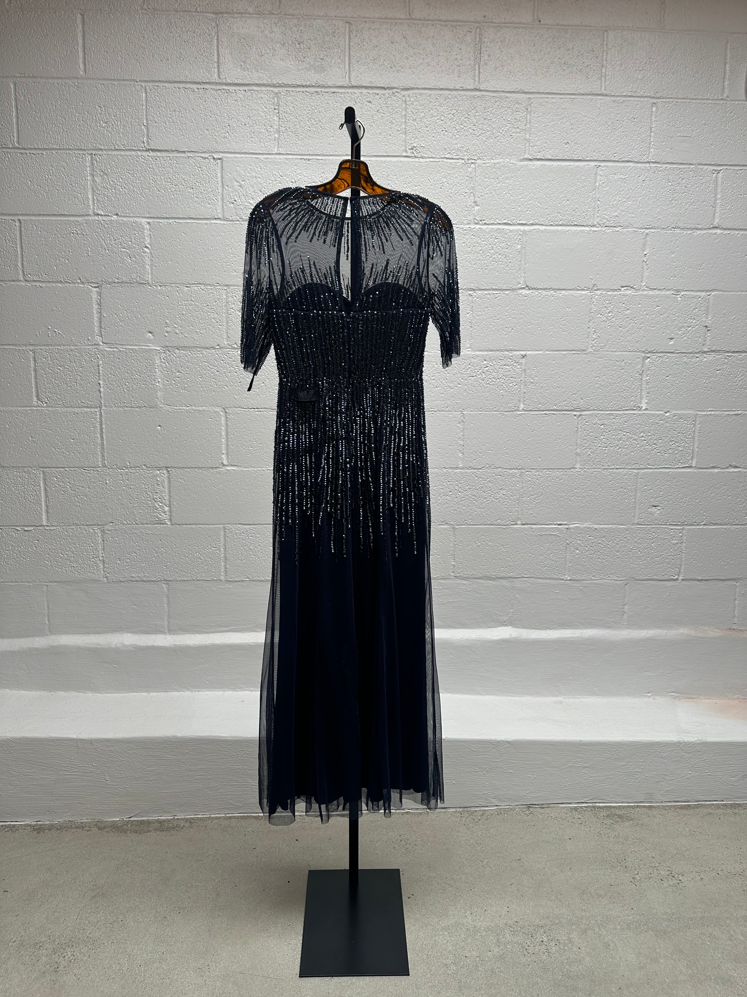 Black Beaded Cocktail Dress