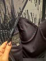 Black Beaded Cocktail Dress