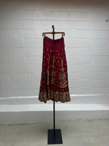 Embellished Indian Custom Made Red Skirt