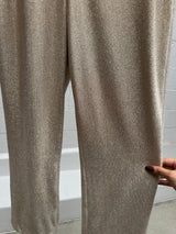 Light Beige Sparkly Blazer Top and Pants