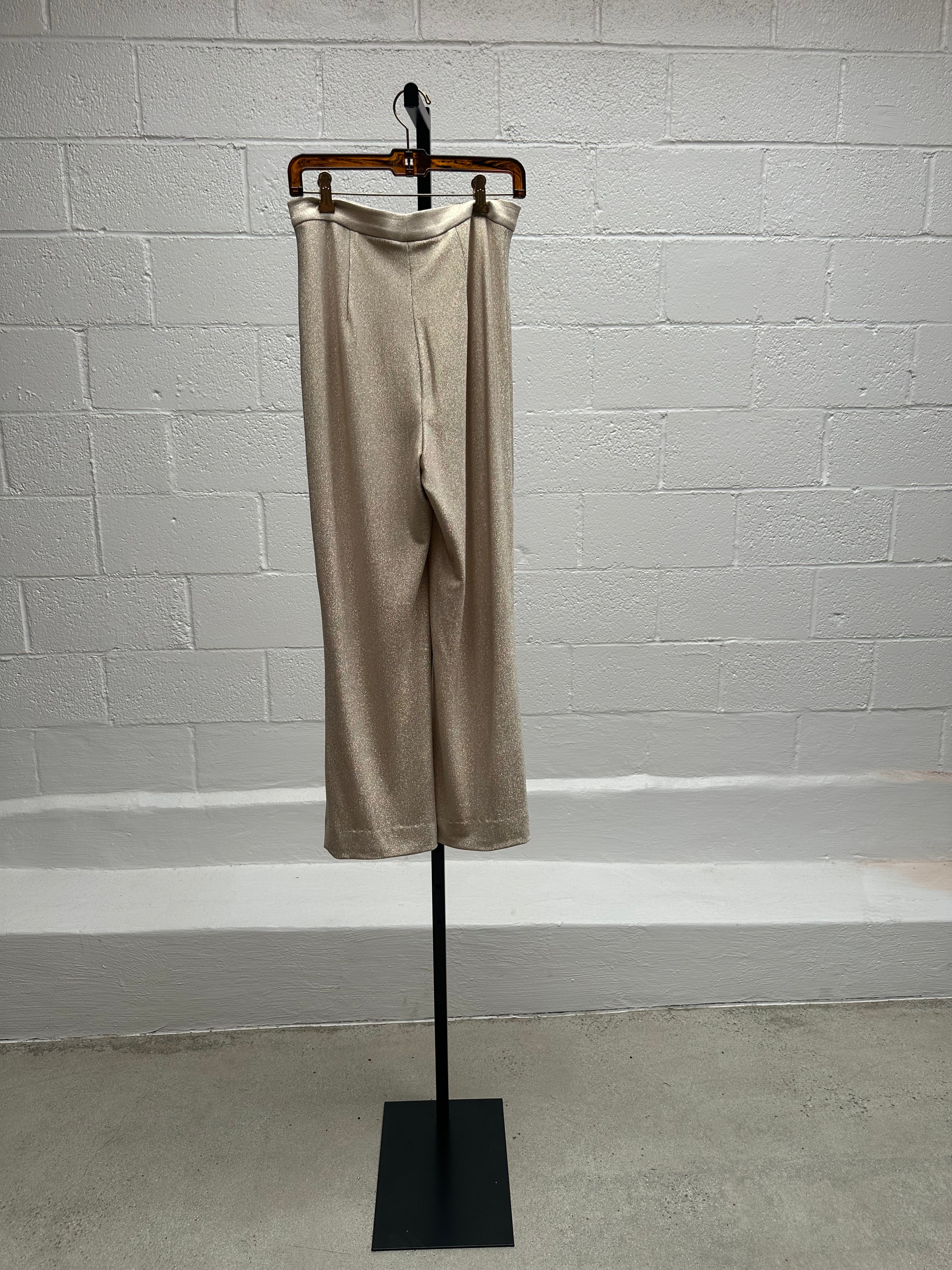 Light Beige Sparkly Blazer Top and Pants