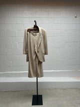Light Beige Sparkly Blazer Top and Pants