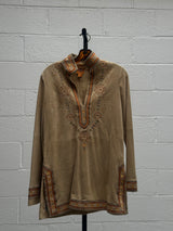 Embroidered Suede Tunic