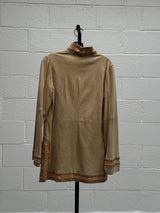 Embroidered Suede Tunic