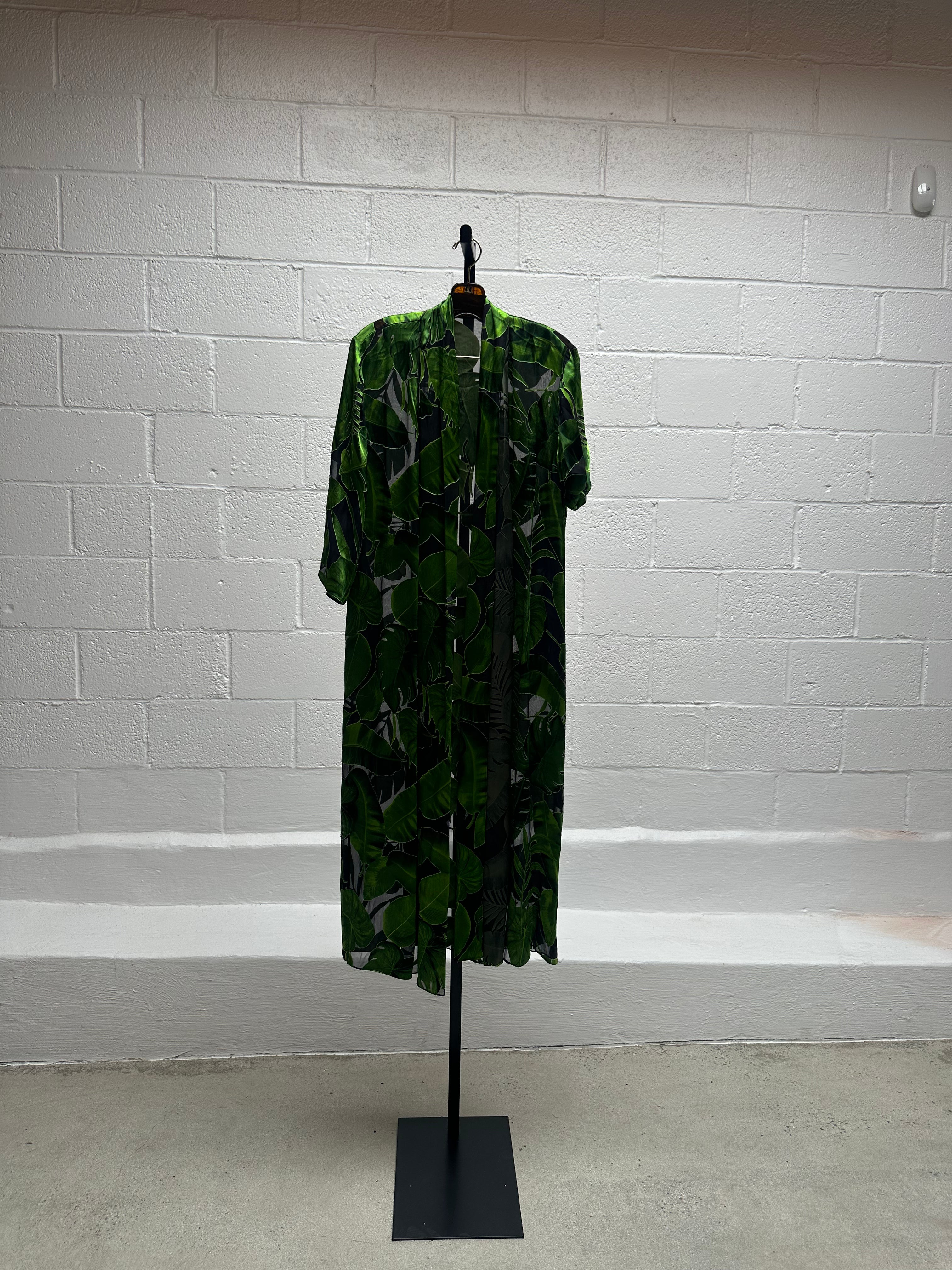 Leaf Print Skirt and Duster
