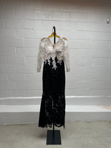 Black and White Beaded Dress