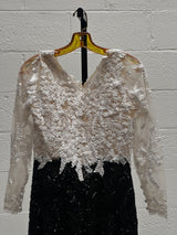 Black and White Beaded Dress