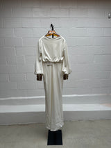 Cream Dress with Embellished  Cuffs