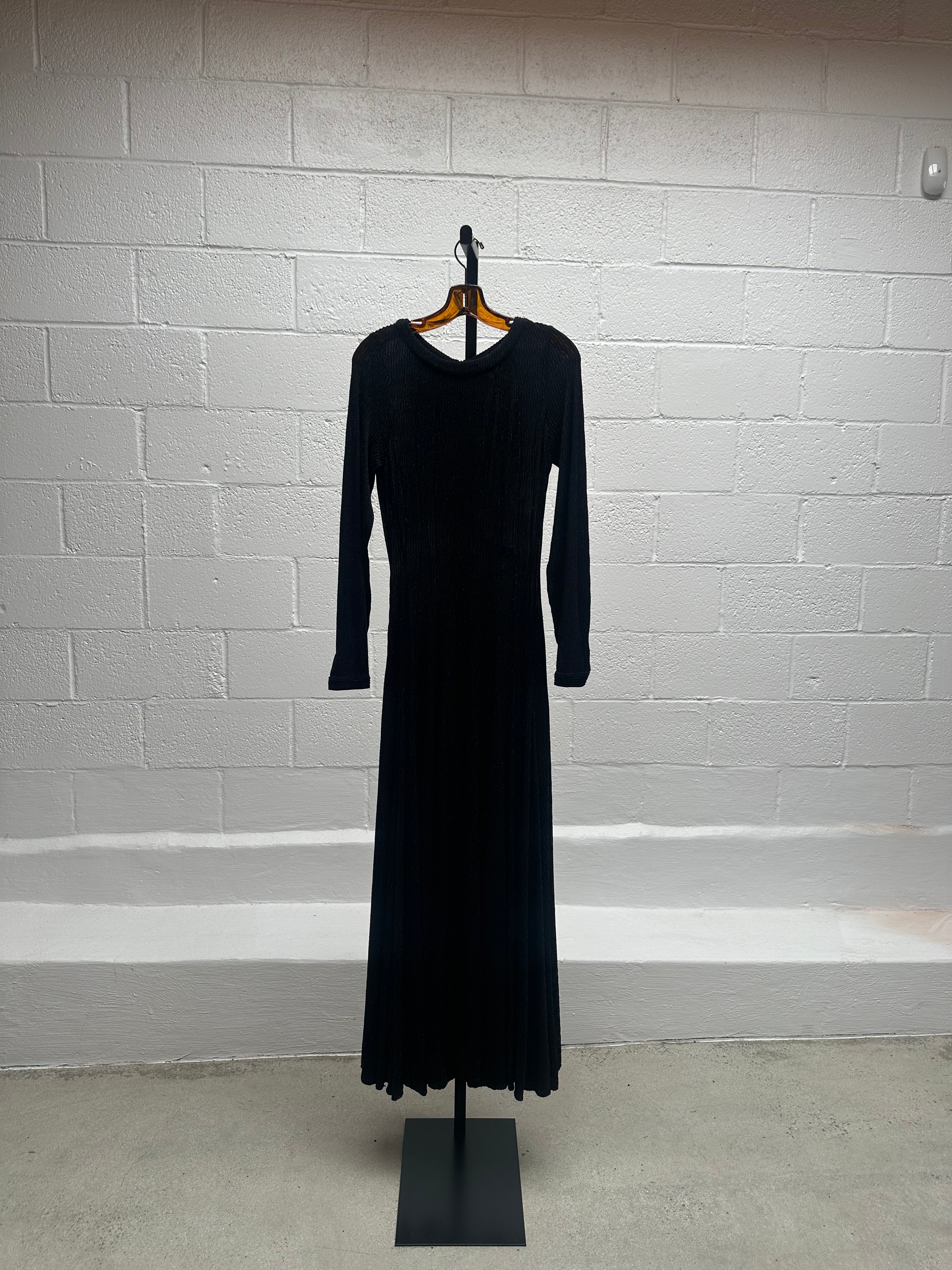 Black Jersey Dress with Glitter