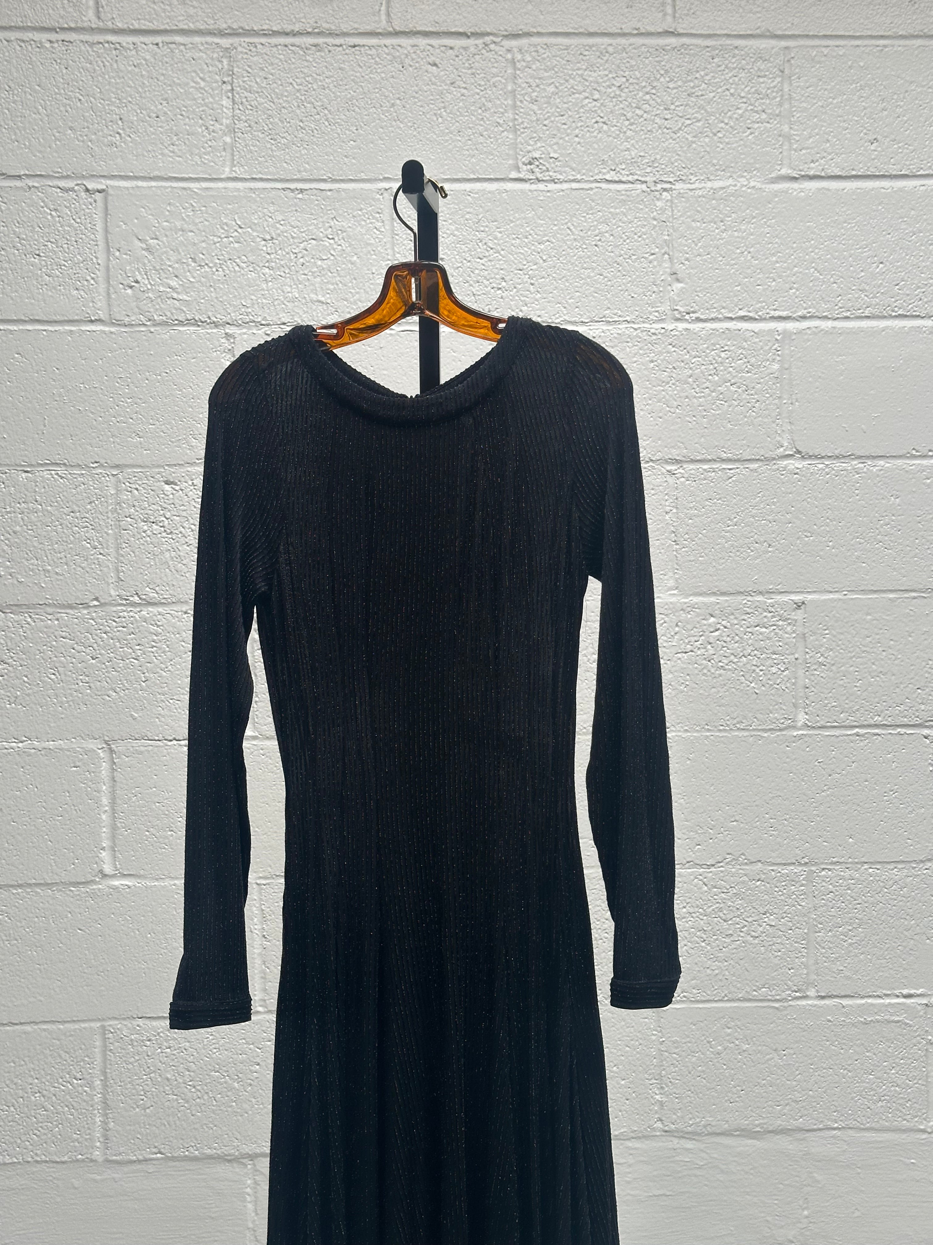 Black Jersey Dress with Glitter