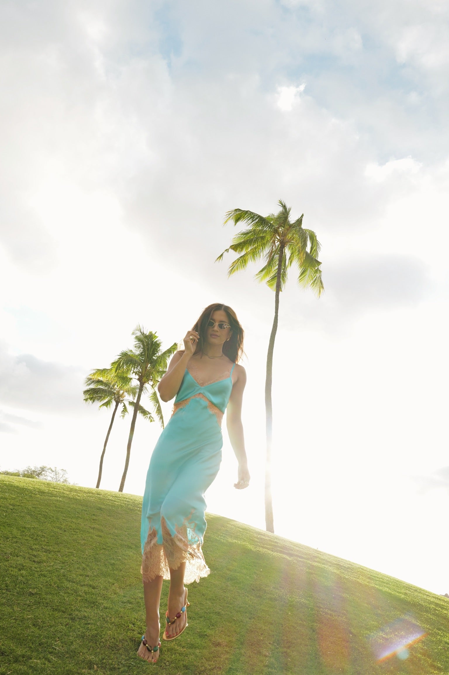 Turquoise Slip Dress