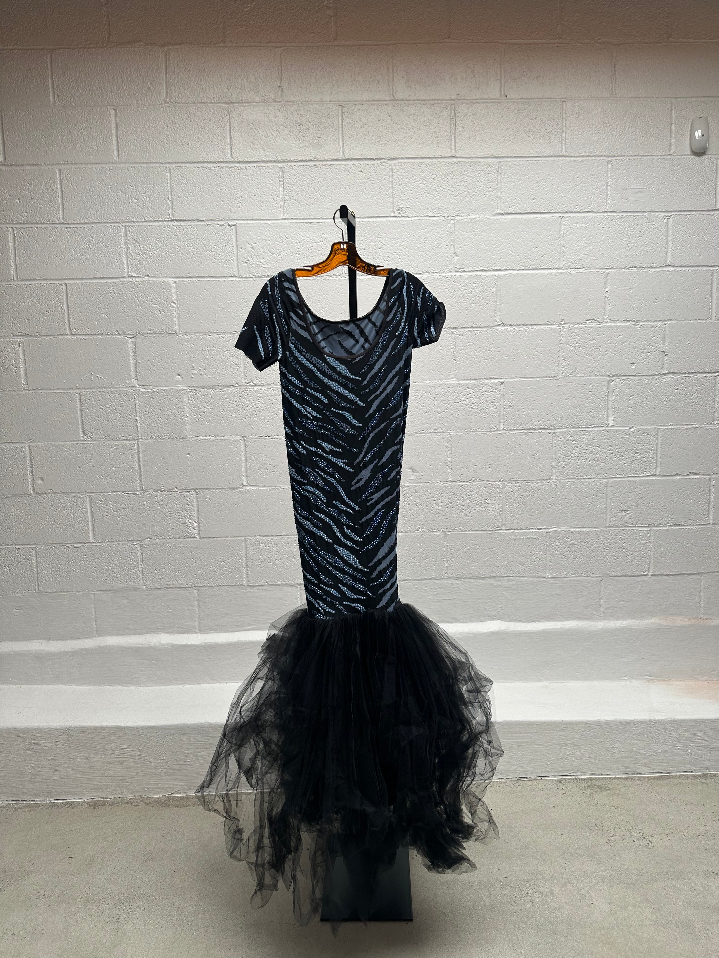 Long Dress with Tulle Fishtale skirt