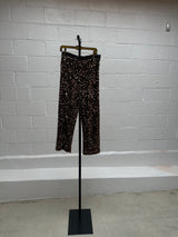 Sequined Brown Poncho and Pant Set