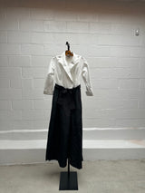 White and Black Shirt Dress