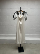 White Gown with Embellished Sleeves