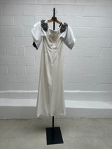 White Gown with Embellished Sleeves