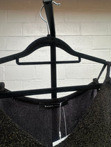 Glitter Jacket Pant and Top Set with feather sleeves.