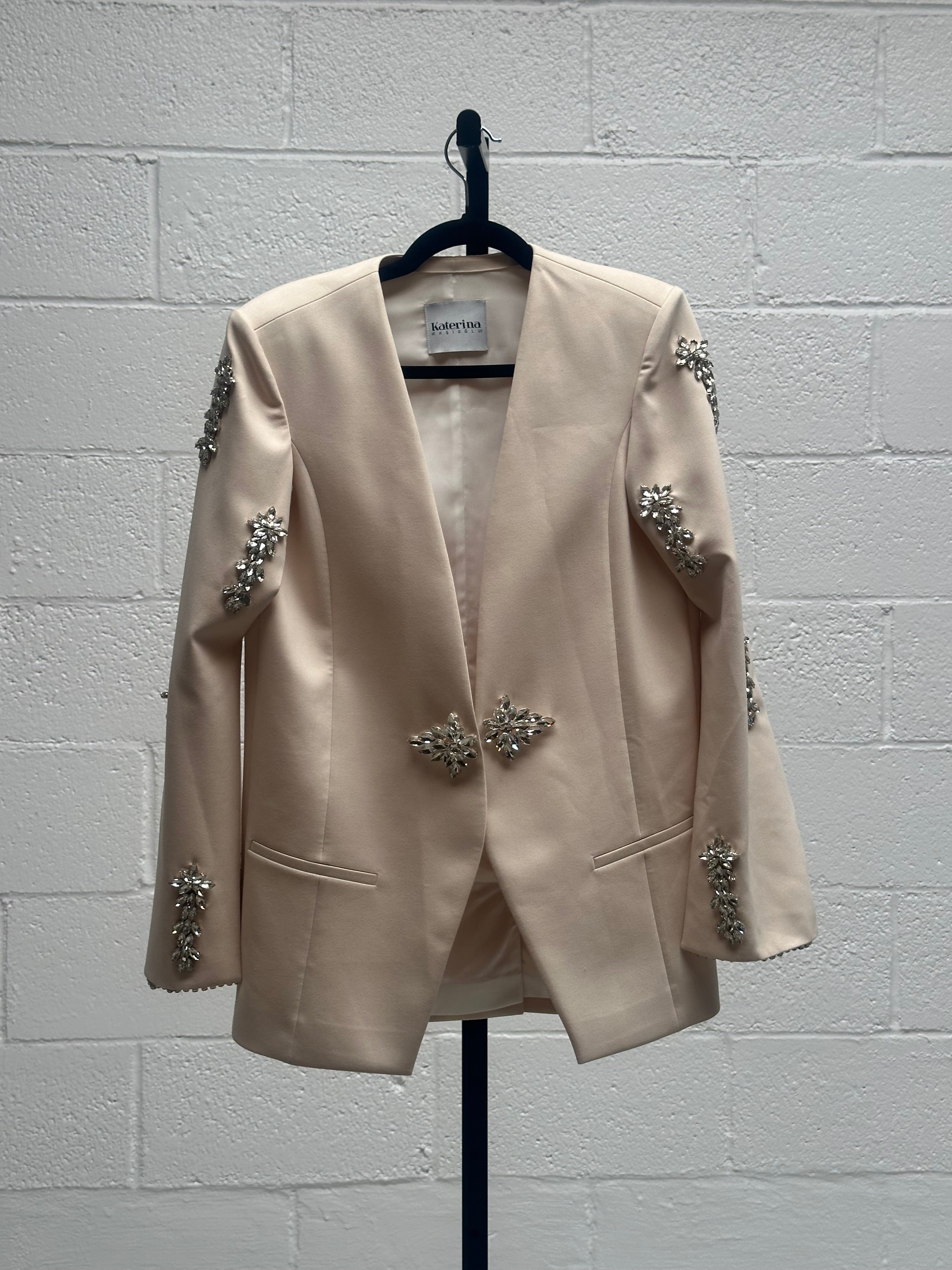 Cream Blazer with Diamante Blazer
