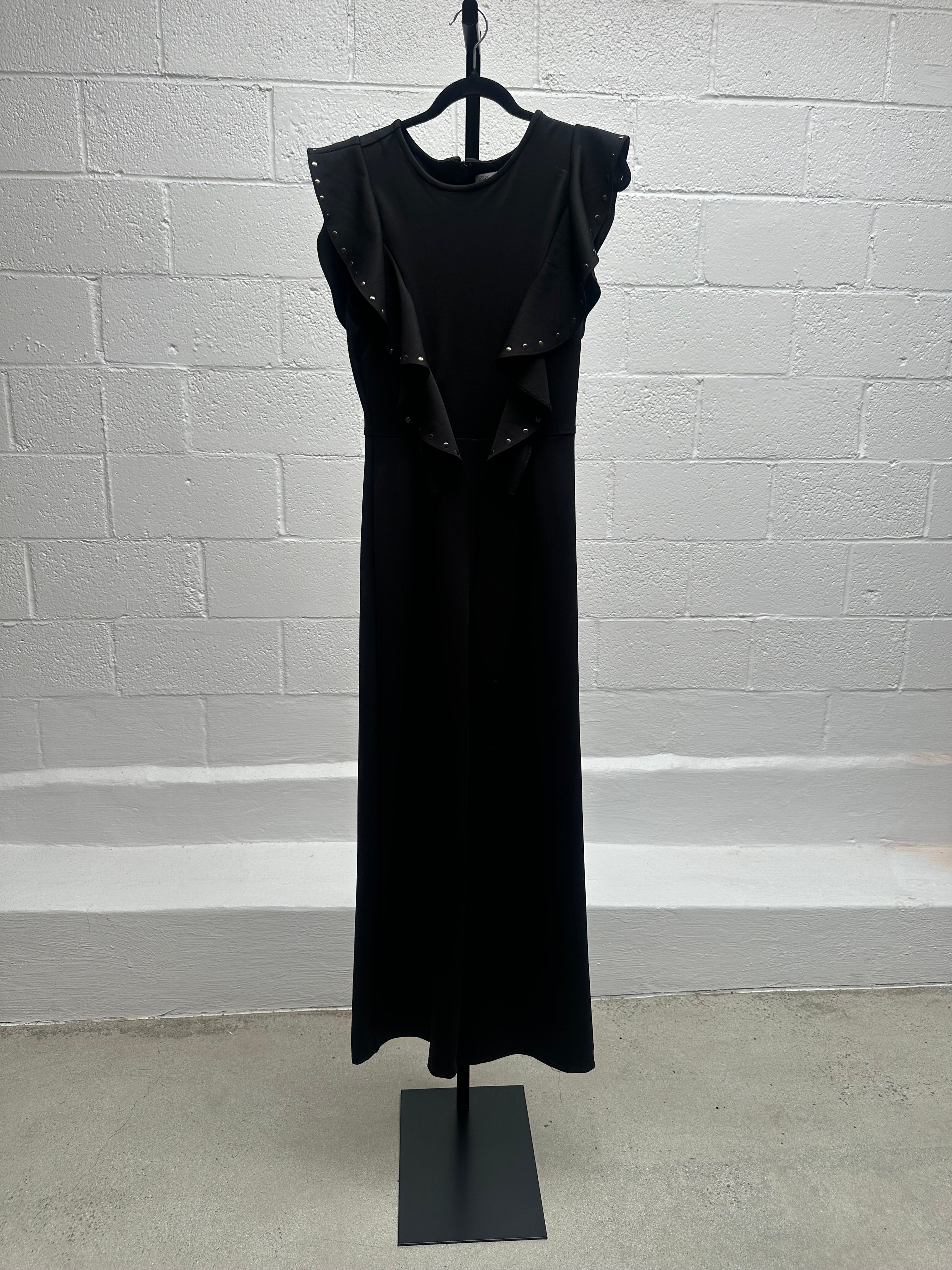 Black Ruffle Jumpsuit