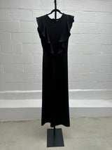 Black Ruffle Jumpsuit