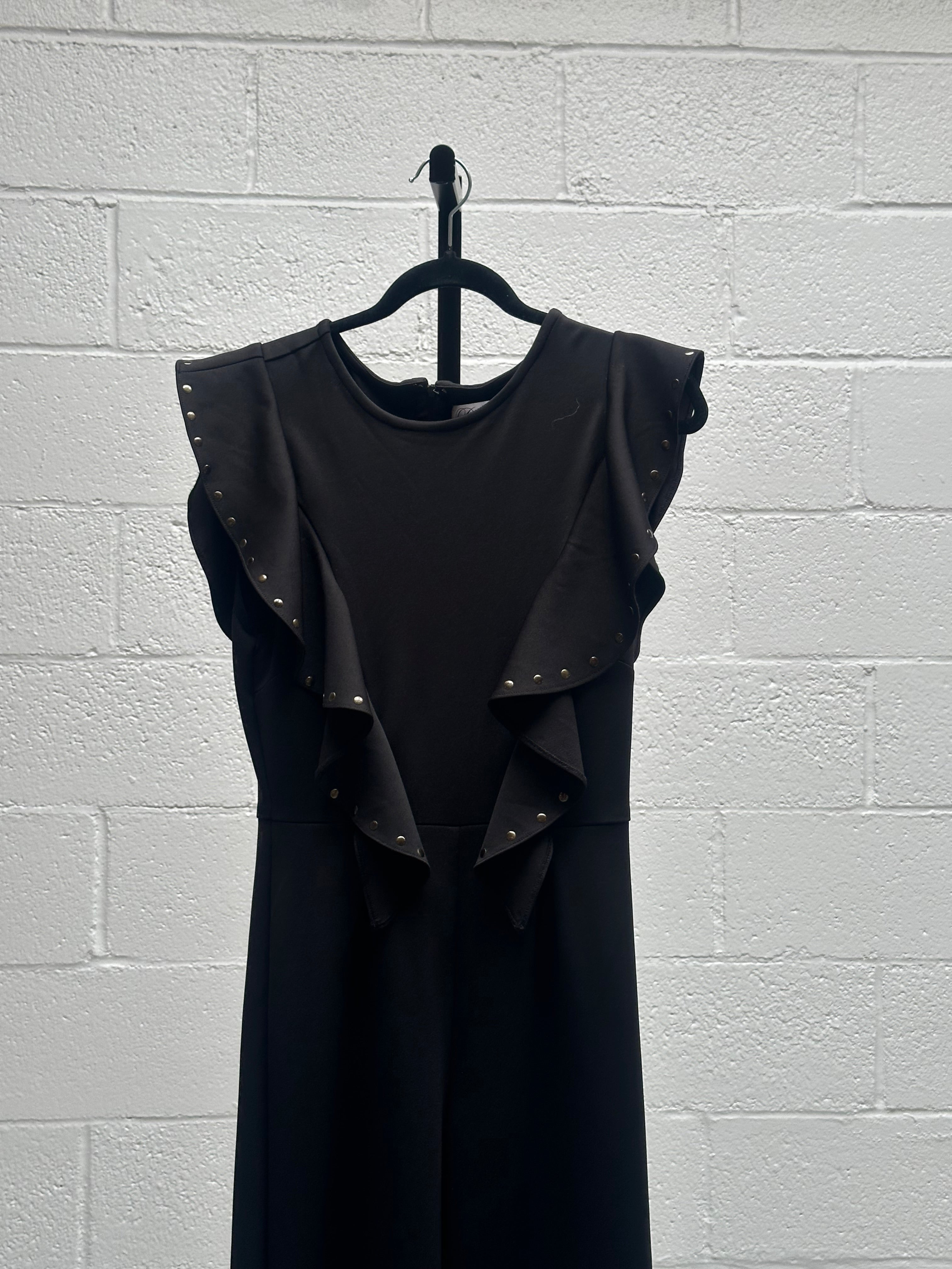 Black Ruffle Jumpsuit