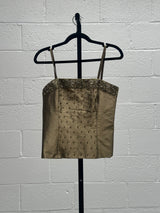 Raw Silk Beaded Top Pant and Shawl Set