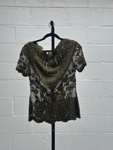 Green Lace Top with beading