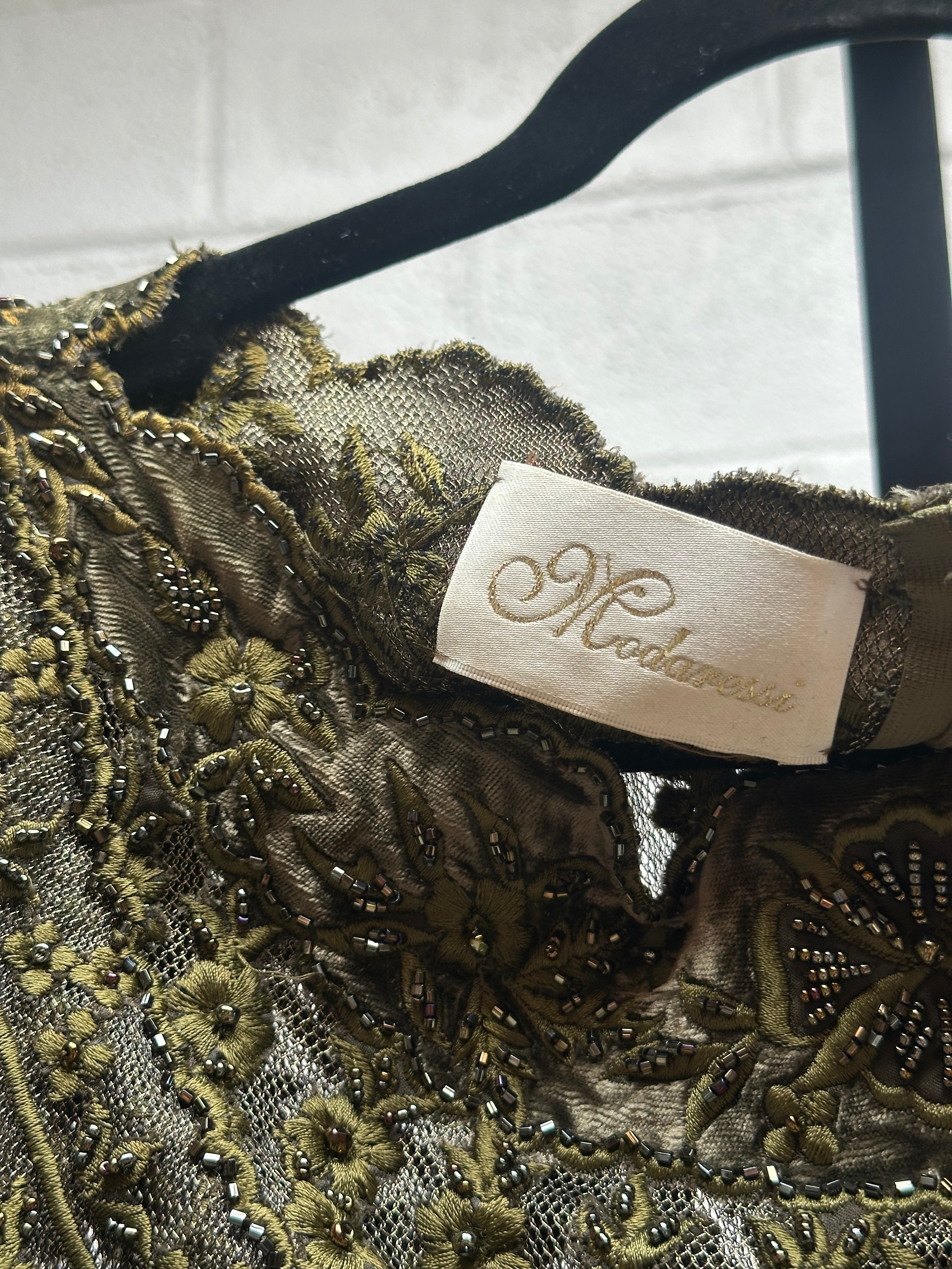 Green Lace Top with beading