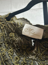 Green Lace Top with beading