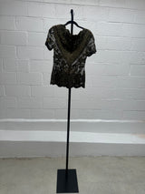 Green Lace Top with beading