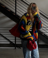 Cashmere Printed Cardigan