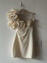 Dress with Flower Ruffles