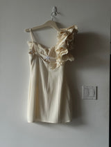 Dress with Flower Ruffles