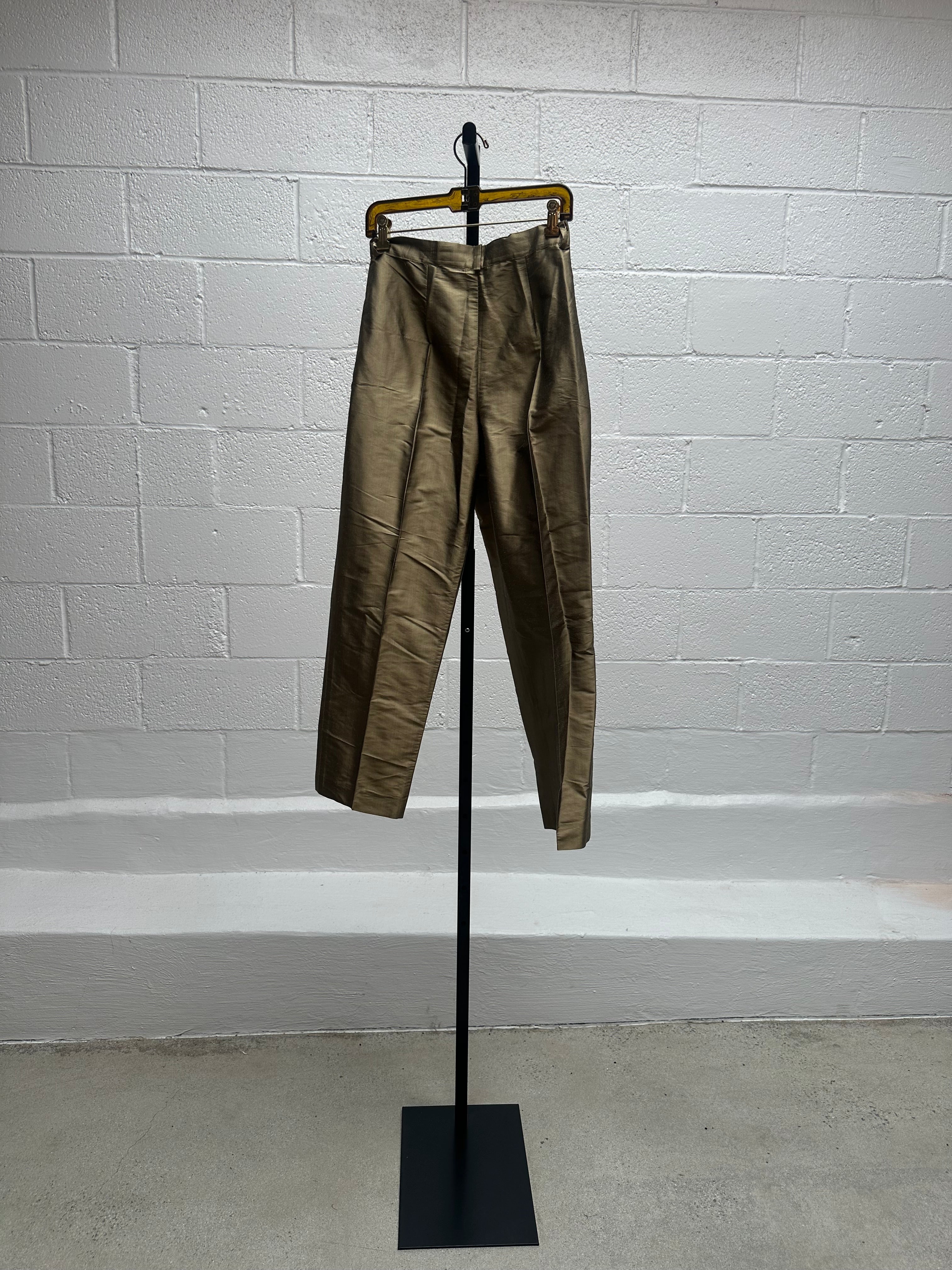Raw Silk Beaded Top Pant and Shawl Set