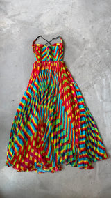 Leheriya Printed Pleated Maxi Dress