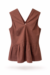 Brown Peplum Top