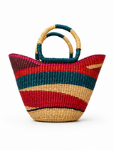 Multicolored Small Woven Bag