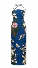 Blue Floral Maxi Dress