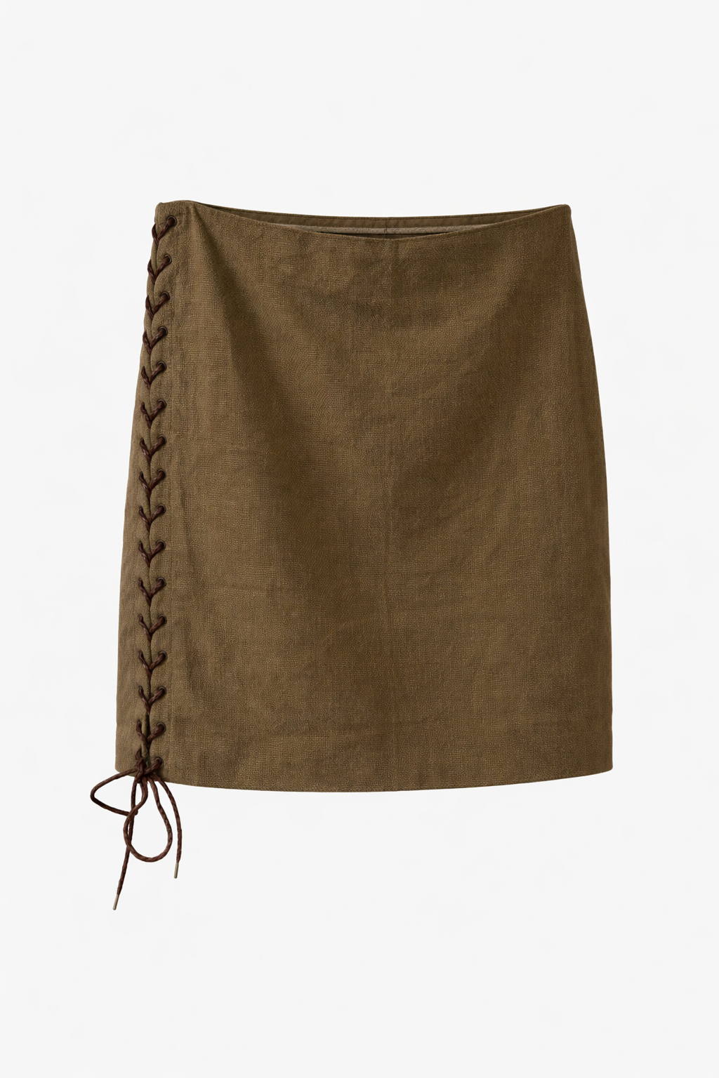 Skirt with Leather Detail